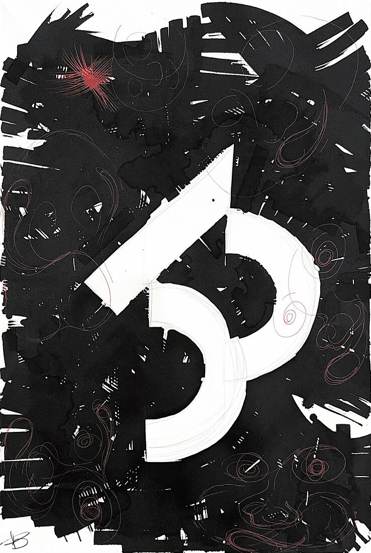 бумага, акриловый маркер, чернила   60Х40